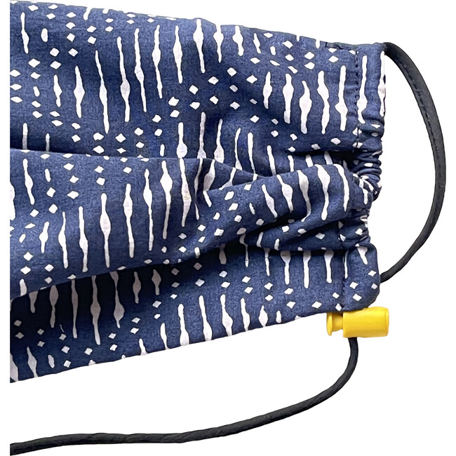 Mens  Cotton Face Mask, Indigo - Face Masks - 2