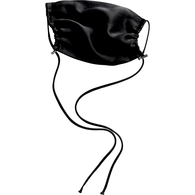 Womens  Silk Face Mask, Black - Face Masks - 1