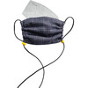 Kids Cotton Face Mask, Blue Check - Face Masks - 3