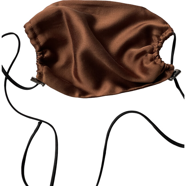 Womens  Silk Face Mask, Bronze - Face Masks - 2