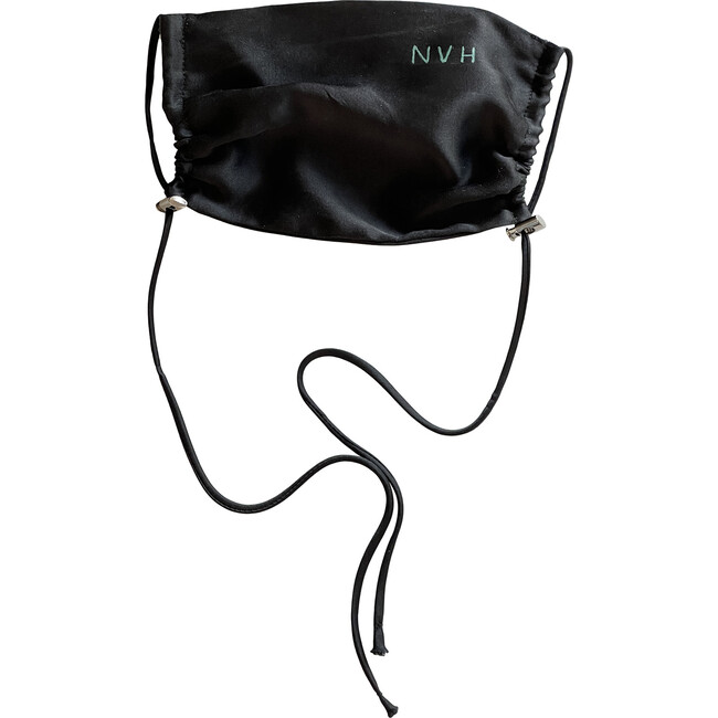 Womens  Silk Face Mask, Black - Face Masks - 2