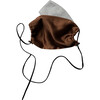 Womens  Silk Face Mask, Bronze - Face Masks - 3