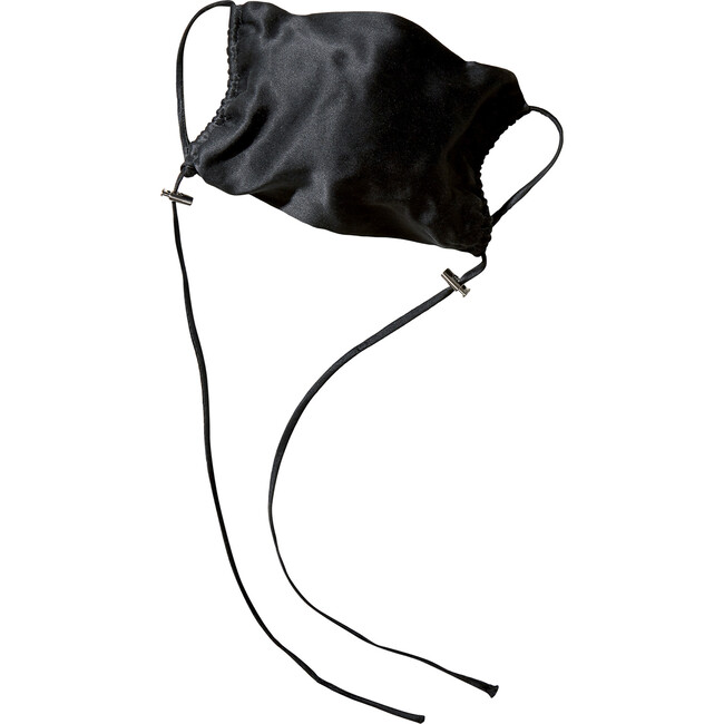 Womens  Silk Face Mask, Black - Face Masks - 3