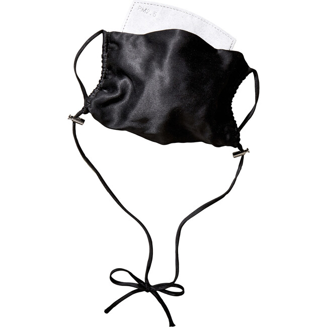 Womens  Silk Face Mask, Black - Face Masks - 4
