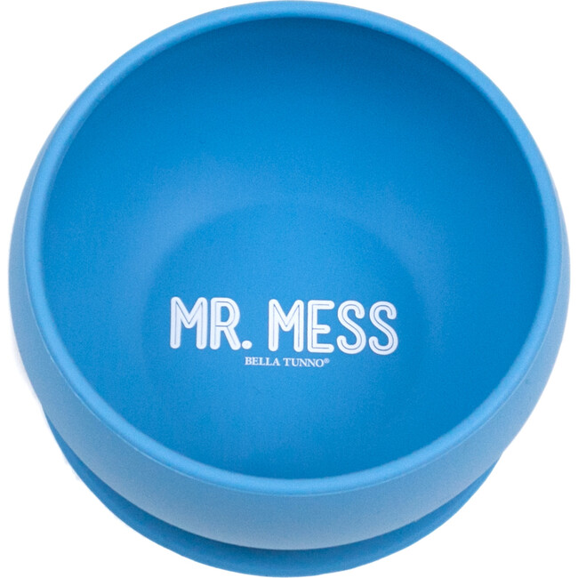 Mr Mess Suction Bowl, Blue