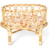Rattan Doll Crib, Floral - Dollhouses - 1 - thumbnail