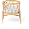 Rattan Doll Crib, Natural/Blue - Dollhouses - 2