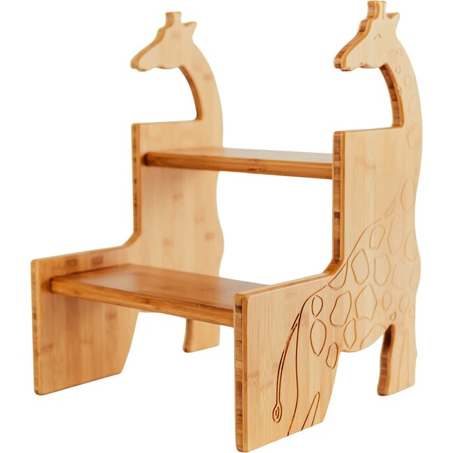 Kids Bamboo Stepstool, Giraffe - Kids Seating - 5