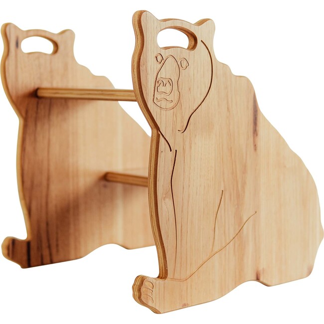 Kids Hickory Stepstool, Bear - Kids Seating - 3