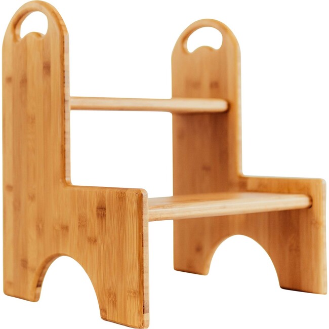 Kids Bamboo Stepstool, Natural - Kids Seating - 3