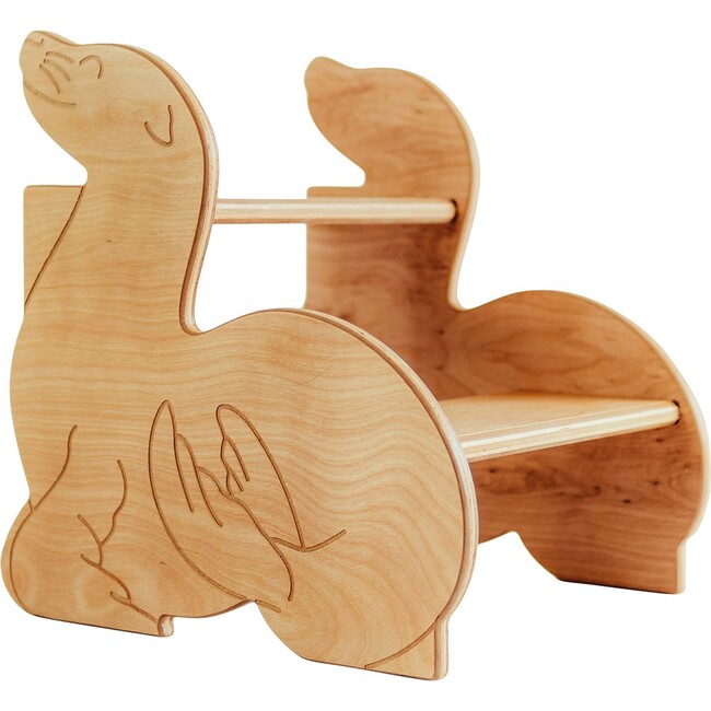Kids Birch Stepstool, Seal - Kids Seating - 3
