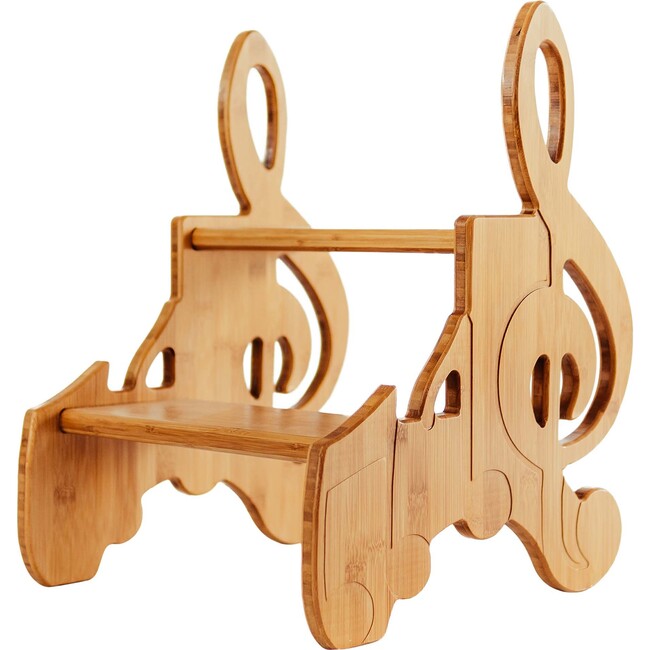 Kids Bamboo Stepstool, Music - Kids Seating - 4