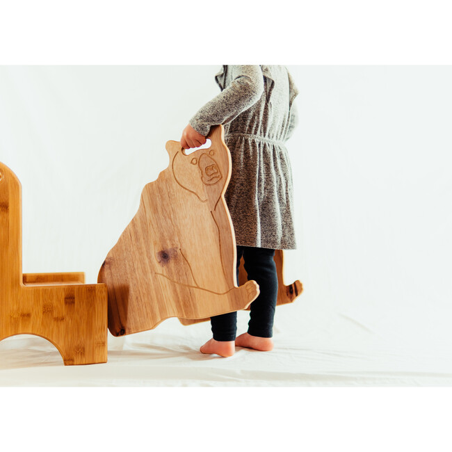 Kids Hickory Stepstool, Bear - Kids Seating - 6