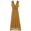 Women's Plumeria Flowers Dress, Cinnamon - Dresses - 1 - thumbnail