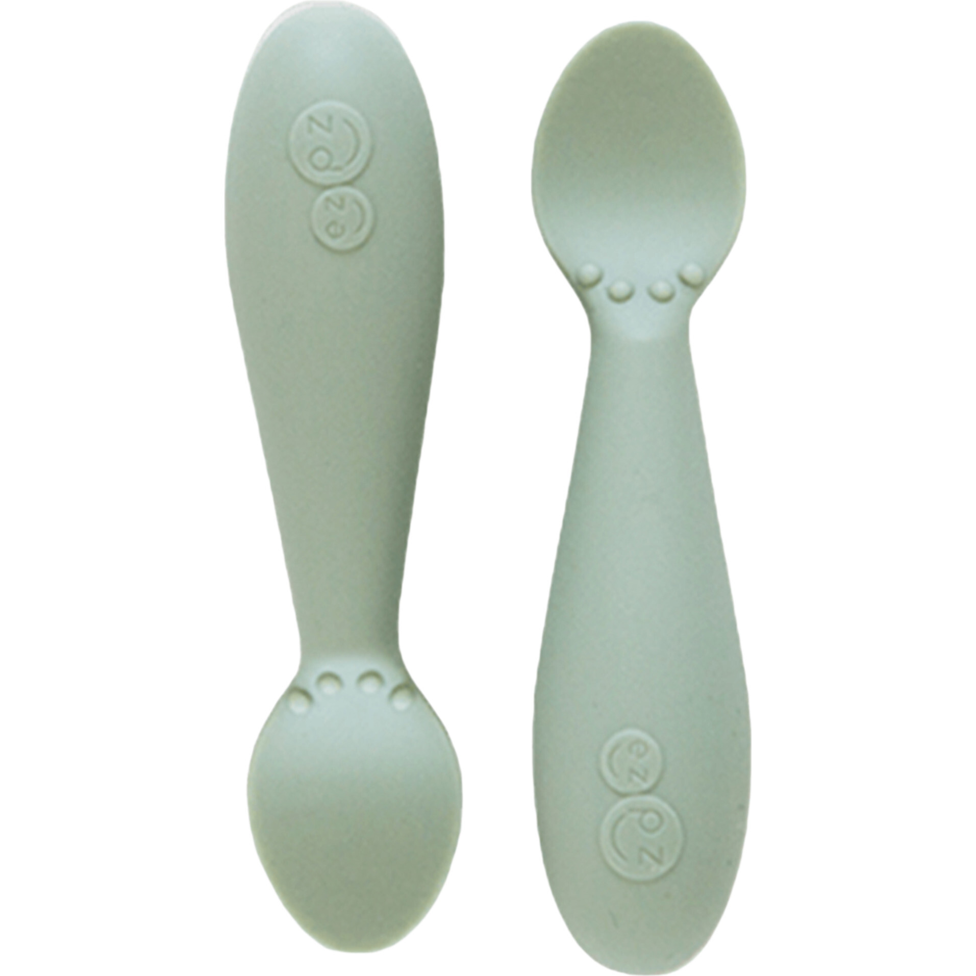 ezpz Tiny Spoon (2 Pack in Gray) - 100% Silicone Spoons for Baby Led  Weaning + Purees - Designed by a Pediatric Feeding Specialist - 6 Months+