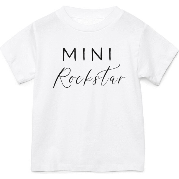 Mini Rockstar T-shirt, White - Tees - 1