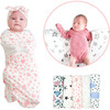 Snugababe Bundle, Pink Hearts - Swaddles - 3