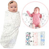 Snugababe Swaddle, Black and White Geometric - Swaddles - 3