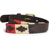 Mens Americano Polo Belt, Red, Navy, & Wheat - Belts - 2