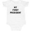 My First President Bodysuit, White - Onesies - 1 - thumbnail