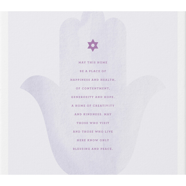 Framed Hamsa Home Blessing Art Print, Lavender - Art - 3