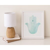 Unframed Hamsa Priestly Blessing Art Print, Green - Art - 2