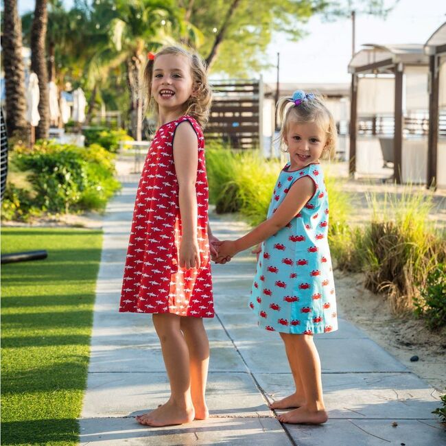 Mako Sharks Shift Dress, Red - Dresses - 3