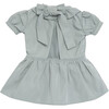 Blake Taffeta Doll Dress with Back Bow, Slate Blue - Doll Accessories - 3