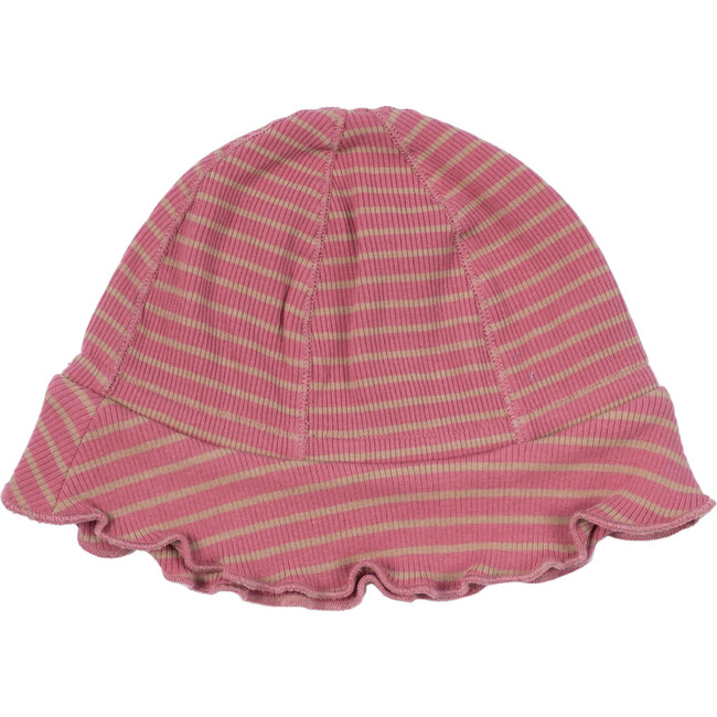 Baby Novi Hat, Pink & Tan Stripe - Hats - 1