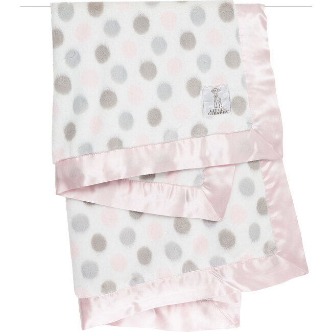 Luxe Dot Baby Blanket, Pink - Blankets - 1