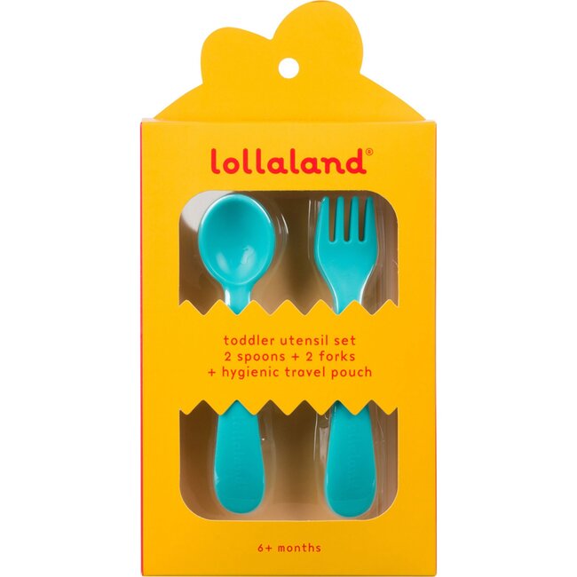Lollaland 5-Piece Toddler Utensil Set, Turquoise
