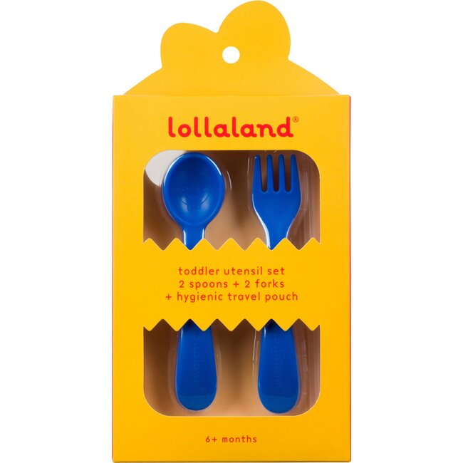 Lollaland 5-Piece Toddler Utensil Set, Blue