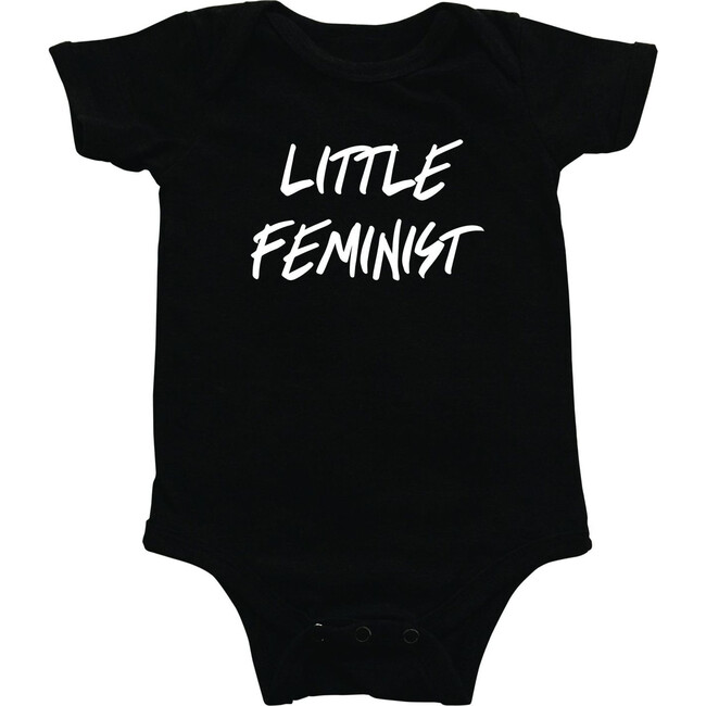 Little Feminist Bodysuit, Black - Onesies - 1