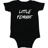 Little Feminist Bodysuit, Black - Onesies - 1 - thumbnail