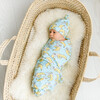 Bamboo Swaddle & Hat Set, Banana Print - Mixed Accessories Set - 2
