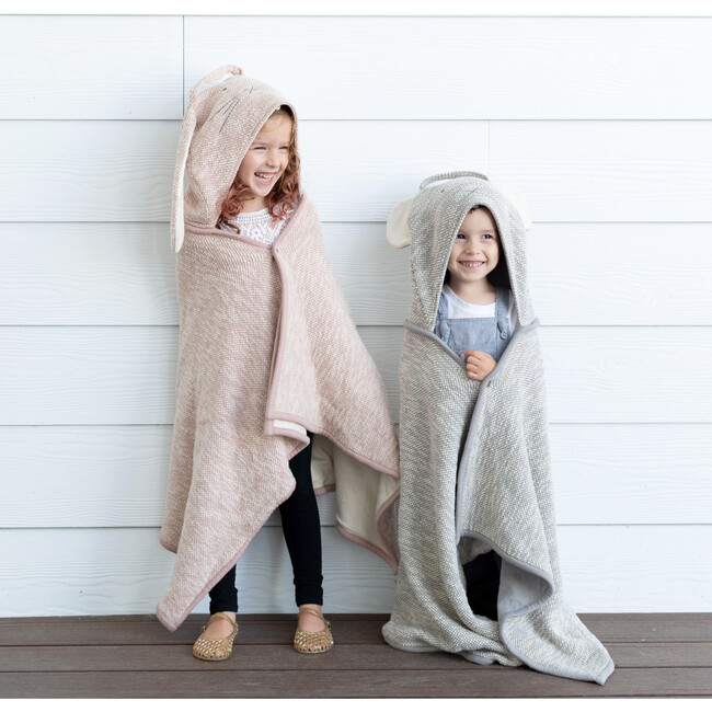 Organic Cotton Kids Travel Blanket, Bunny - Blankets - 4