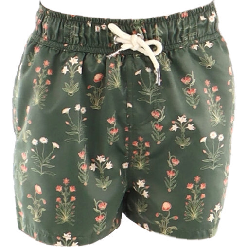 Primavera Cano Boy Swim Short, Green - Swim Trunks - 1
