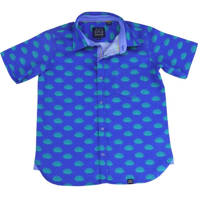Hedgehog Short Sleeve Shirt, Blue