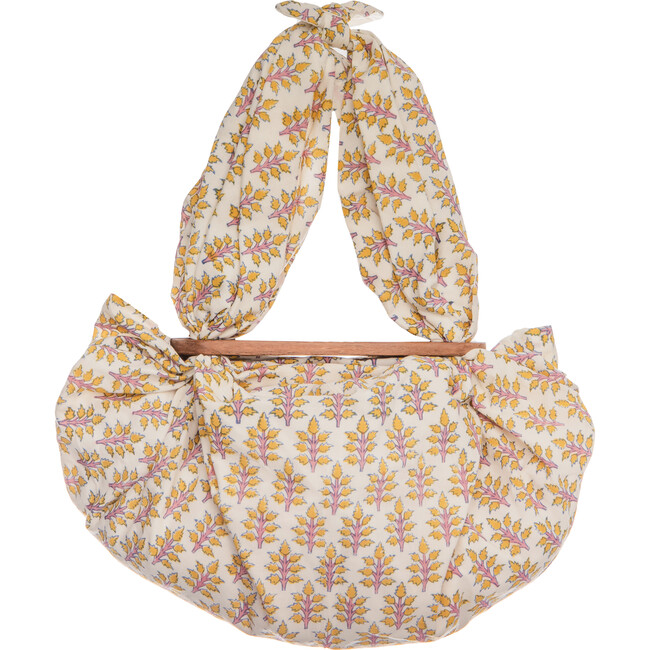 Girls Tokyo Knotted Floral-Print Cotton-Voile Tote, Pink - Bags - 1