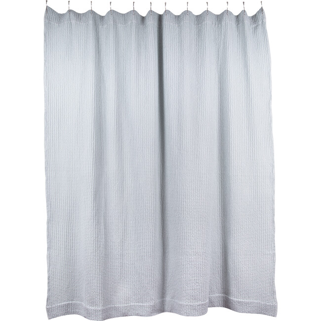 Simple Waffle Shower Curtain, Sky