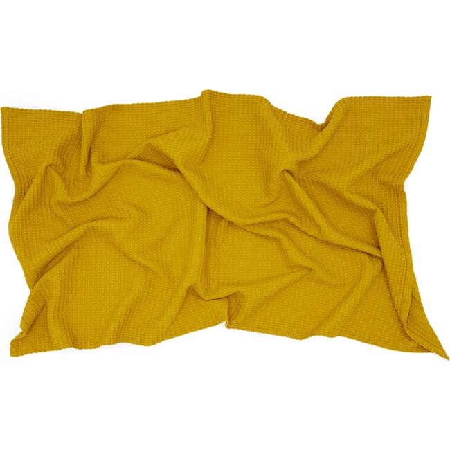 Simple Waffle Bath Towel, Mustard - Towels - 1