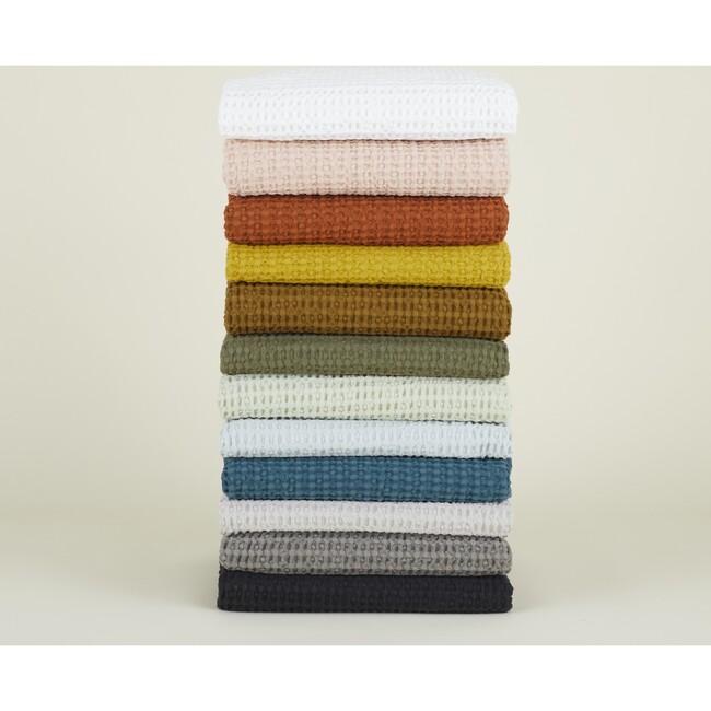 Simple Waffle Bath Towel, Mustard - Towels - 2