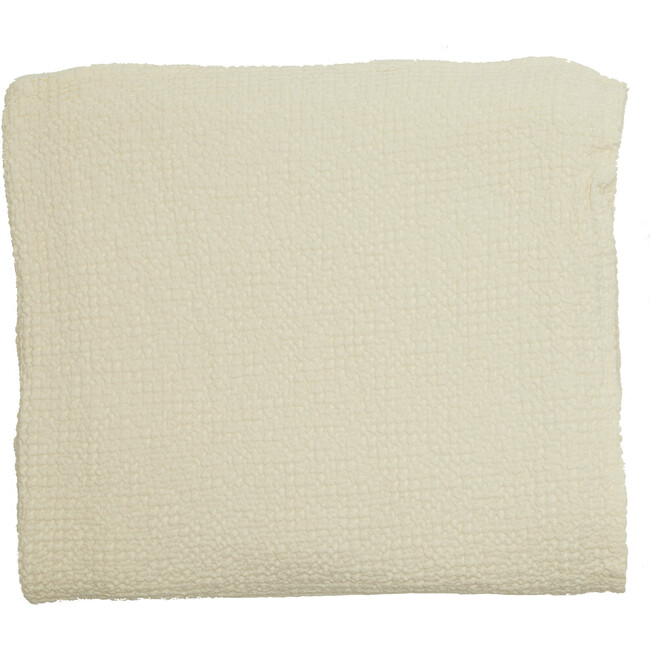 Waffle Cotton Lightweight Blanket, Ivory