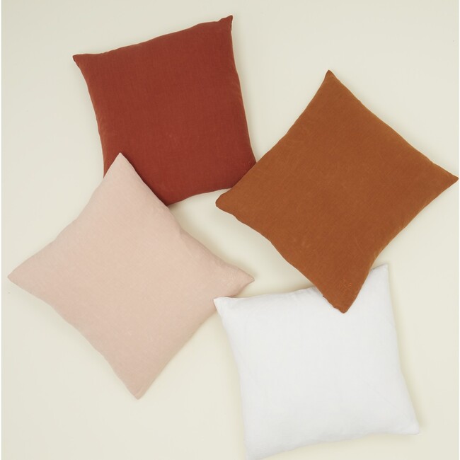 Simple Linen Decorative Pillow, Rust - Decorative Pillows - 2