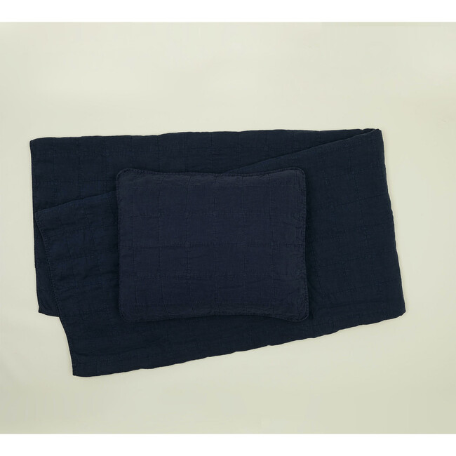 Simple Linen Quilt, Navy
