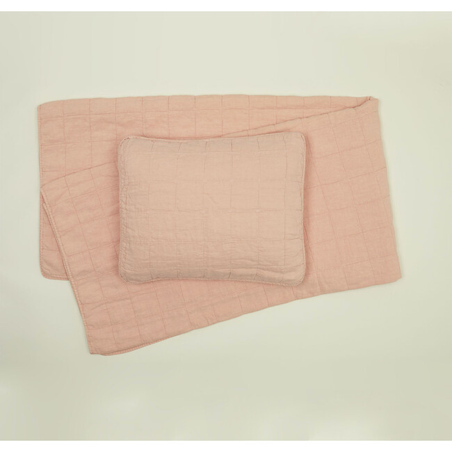 Simple Linen Quilt, Blush