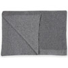 Simple Oversize Knit Wool Throw, Grey - Throws - 1 - thumbnail