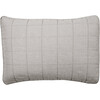 Set of 2 Simple Linen Quilted Shams, Light Grey - Sheets - 1 - thumbnail