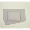 Set of 2 Simple Linen Quilted Shams, Light Grey - Sheets - 2