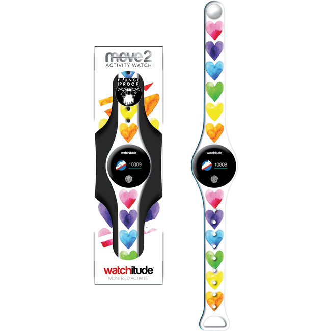 Move 2 Kids Activity Watch, Watercolor Hearts - Watches - 3